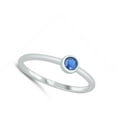 thumbnail image 4 of CHOOSE YOUR COLOR Minimalist Blue Simulated Sapphire Promise Ring .925 Sterling Silver Band CZ Female Size 9, 4 of 4