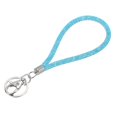 thumbnail image 3 of Uxcell Wristlet Bling Keychain Lanyard Crystal Wrist Keychain with Metal Clasp Light Blue, 3 of 6