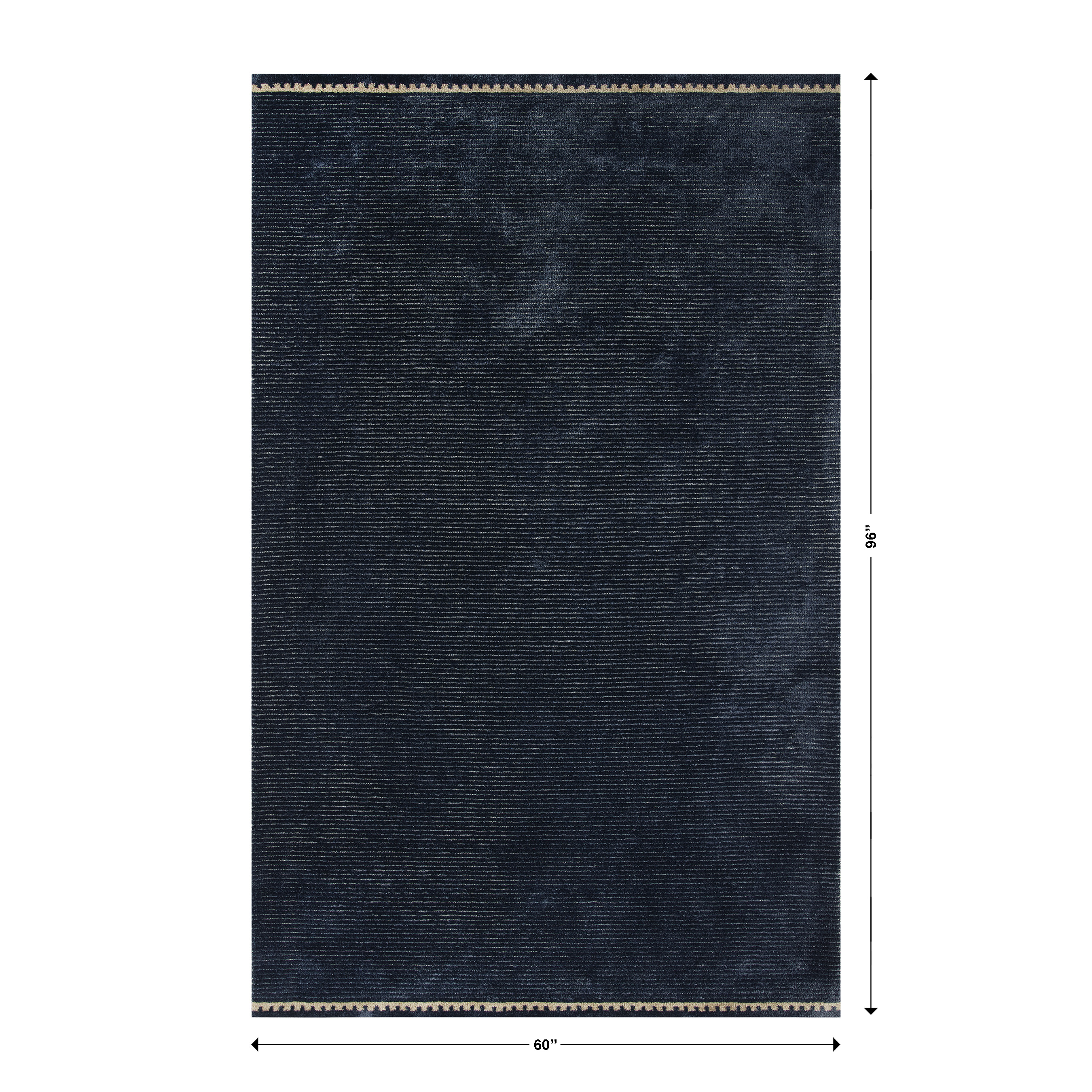 Better Homes & Gardens Washed Indigo Blue Coleman Tonal Hem 5' x 8' Area Rug