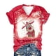 thumbnail image 4 of Tops Para Hombre Y Para Mujer Tops Con Estampado de Navidad Camisetas de Manga Corta Con Cuello en V de Alce Sueltas Casuales Odeerbi ODB182326, 4 of 6