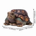 thumbnail image 4 of 18.11" Large Turtle Garden Statue-Realistic Resin Tortoise Sculpture for Outdoor Patio,Lawn & Yard Decor,Patio Seat Porch,Simulated Art Piece,Brown, 4 of 8