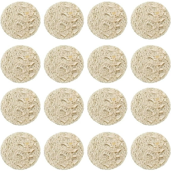 40pcs Natural Face Loofah Loofah Exfoliating Face Pads Facial Scrub Pads Facial Exfoliating Scrubber Skin Makeup Remover Cleaning Sponge Remove Dead Skin Body Bath Spa for Women Men 2inch