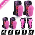thumbnail image 1 of 6 in 1 Kids Bike Pads Set Knee Pads Elbow Pads Wrist Guards Sport Protective Gear Set for Cycle Skateboard Roller Skating, 1 of 5
