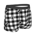 thumbnail image 3 of Fotbe Anchor Black Tartan Plaid Men’s Total Support Pouch Boxer Briefs, X-Temp Cooling, Moisture-Wicking Underwear, Regular, Long-leg and Trunk-X-Large, 3 of 9