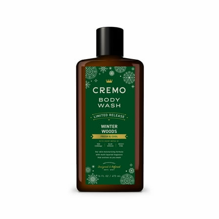 Cremo Holiday Men's Body Wash, Mulled Pomegranate, 16 fl oz