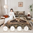 thumbnail image 5 of meiyoeat Rustic Cabin Bear Queen Comforter Set, Vintage Farmhouse Bedding Comforter Set, Brown, Black Reversible 3-Piece, 1 Comforter and 2 Pillowcases, 5 of 7