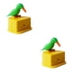 thumbnail image 2 of Yuarrent Caja de palillos de para pájaros, 1 Uds., dispensador automático de palillos de dientes, soporte para palillos de dientes, caja de pájaro verde espalda amarilla 2piezas Yuarrent CBP056321, 2 of 5