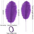 thumbnail image 3 of Kit de plumas de avestruz Soarer, 34 pulgadas, color morado, 10 unidades, para decoración, 3 of 6