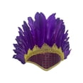 thumbnail image 3 of Tocado de plumas, diadema, banda para el pelo, decoración de disfraces, tocado, sombrero para fiesta de Festival Púrpura Salvador Tocado indio, 3 of 9