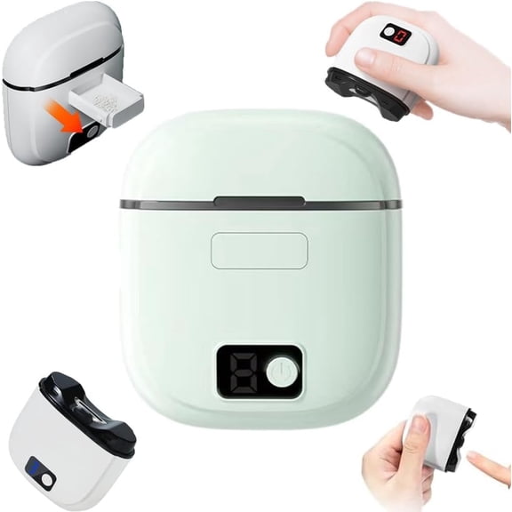 Electric Nail Clippers for Seniors, Automatic Nail Trimmer for Thick Toenails, Built-in LED Light, Polishing Function with Storage Box, Portable Grooming Tool for Adults