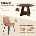 thumbnail image 2 of Hawsaiy 5 Piece Round Dining Table Set for 4, 47.3" Kitchen Dining Table with Storage Shelf & 4 PU Leather Dining Chairs, Modern Kitchen Table Set with Crossed Metal Legs, 2 of 11