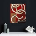 thumbnail image 4 of GOSMITH  Abstract Geometry Canvas Wall Art Red Circle Painting Prints Burgundy and Brown Pictures Artwork for Home Bedroom Office Decoration, 4 of 4