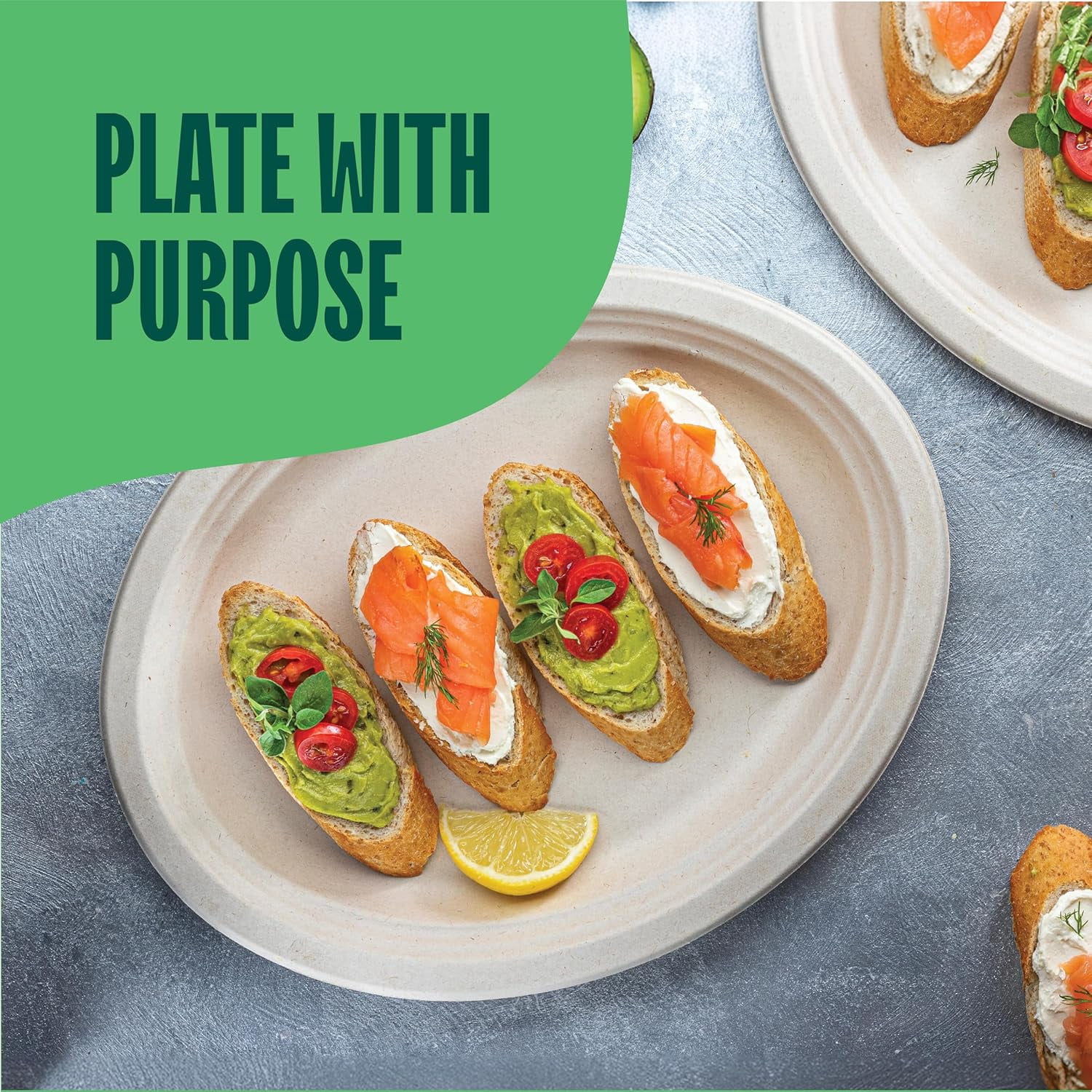 100% Compostable Oval Paper Plates [12.5 inch - 50-Pack] Elegant Disposable Dinner Platter Heavy-Duty Quality Natural Bagasse Unbleached Eco-Friendly Made of Sugar Cane Fibers [12.5" x 10" Platter]