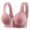 Pink, variant on ,Women's Front Snap Closure Supportive Bras Wireless Fixed Pad Bra Push up Lifting Comfy Bralettes Pink 44