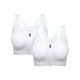 thumbnail image 2 of 2 pack Women's Sports Bras Zipper Yoga Bras Racerback Workout Bras Wireless Zip Front High Impact Yoga Bras for Yoga Gym Workout Fitness, 2 of 7