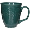 thumbnail image 4 of The Pioneer Woman Farmhouse Lace 4-Piece 17-Ounce Mug Set, Ocean Teal, 4 of 9