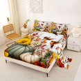 thumbnail image 2 of Manfei Harvest Season Hummingbird Bed Sheets,Farmhouse Pumpkin Full Size Sheets,4-Piece,1 Flat Sheet,1 Fitted Sheet and 2 Pillowcases, 2 of 6