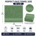 thumbnail image 5 of Dan River Washcloth for Face 12 pack Soft Absorbent and Quick Drying Durable Cotton Face Towel - Green, 5 of 9
