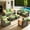 Green, variant on Ovios 7 Pieces Outdoor Patio Furniture Set Wicker Rattan Outside Conversation Sectional Sofa for Backyard