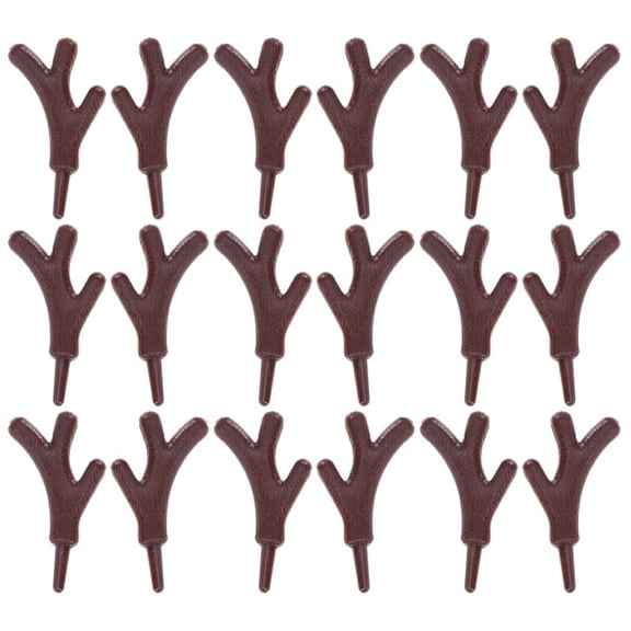 FUTUREORYY 120Pcs Brown Plastic Snowman Hand Branch Antler Christmas Craft Diy Accessories for Holiday Decor