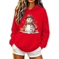 thumbnail image 3 of Zynoxe Womens Ugly Christmas Sweatshirt Adjustable Drawstring Hooded Sweatshirt Casual Long Sleeve Pullover Hoodie Fashionable Print Sweatshirt for Women with Kangaroo Pocket M, 3 of 6