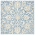 thumbnail image 5 of SAFAVIEH Glamour Catrine Bordered Wool Area Rug, Blue/Beige, 4' x 6', 5 of 8