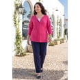 thumbnail image 2 of Catherines Women's Plus Size Suprema Snap-Placket Tee, 2 of 6