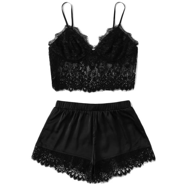 Gibobby Lencería sexy para mujer Lenceria Sexy, Pijama Sexy, Conjunto de Traje de mucama de lencería Sexy para Mujer(Negro, 4XG)