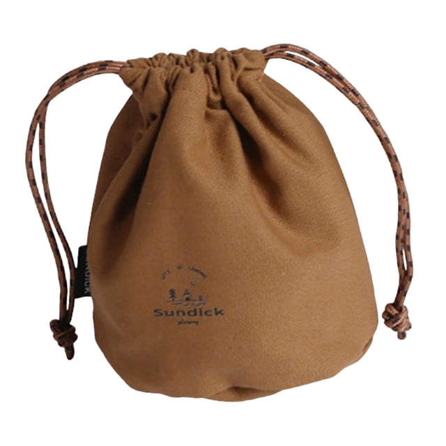 Bolsa con cordón Cola Organizador de utensilios de cocina Camping duradero Marrón Pequeño