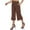 Brown, variant on Capris Pants Cropped Pant pantalones capri capri lounge pants Knee Length Capri Pants Summer Cropped Beach Cropped Trousers women's capris gaucho pants for women High Waist Orange M