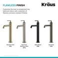 thumbnail image 5 of Ramus™ Single Handle Vessel Bathroom Sink Faucet with Pop-Up Drain in Brushed Gold (2-Pack), 5 of 9