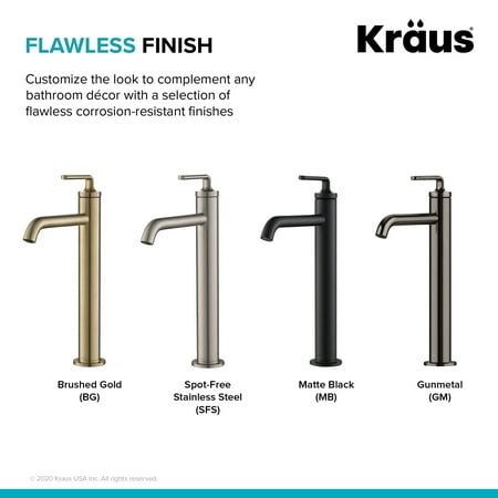 Ramus&trade; Single Handle Vessel Bathroom Sink Faucet with Pop-Up Drain in Spot Free Stainless Steel (2-Pack)