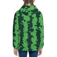 thumbnail image 6 of Pofeuu Green Stripes Of Watermelon Print Teenage Zipper Hoodie Sweatshirts Hooded Casual Jackets With Pocket For Boys Girls-Small, 6 of 6