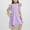 Purple, variant on Cethrio Girls Summer Dresses, Flutter Sleeve A-Line Mid-Length Party Casual Dresses Purple Size 6-7T