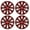 Black Lacquer & Red Lacquer(5083-BRB), variant on 4Pcs/set 13 inch Hubcaps Wheel Cover Replacement 13" Hub Caps Universal Wheel Rim Cover ABS Material Exterior Accessories Snap On Car Truck SUV -13-Inch Silver, LACQUER