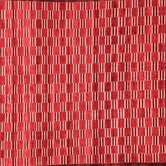 Ahgly Company Indoor Square Abstract Red Modern Area Rugs, 7' Square