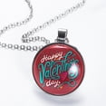 thumbnail image 2 of Valentine's Day Font Glass Circular Pendant Necklace - Stunning Jewelry for Women, Necklaces for Every Occasion, 2 of 5