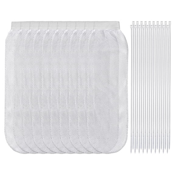 AEVXKHI 30 Pieces Washing Machine Lint Traps and Cable Ties Set, 10PC Nylon Mesh Laundry Hose Filter Drain Catcher for Discharge Hoses and 20PCS Cable Ties fits Most Washing Machines