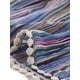 thumbnail image 5 of Pantalones de talla grande para mujeres con cintura elástica dividida, pantalones anchos de rayas fluidas 2X azul, 5 of 6