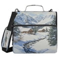thumbnail image 2 of Circular Folder Package 13.6*3.5*12.4 Inches ,Binder Bag，Binder Organizer，Zipper Binder，3 Ring Binder ,Suitable for Work Snow Mountain, 2 of 8