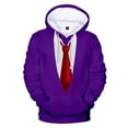 thumbnail image 4 of Sudadera con capucha y pajarita de esmoquin a la moda para hombre, sudaderas holgadas con estampado 3D, sudaderas divertidas con capucha de traje falso, sudaderas casuales de talla grande, 4 of 4