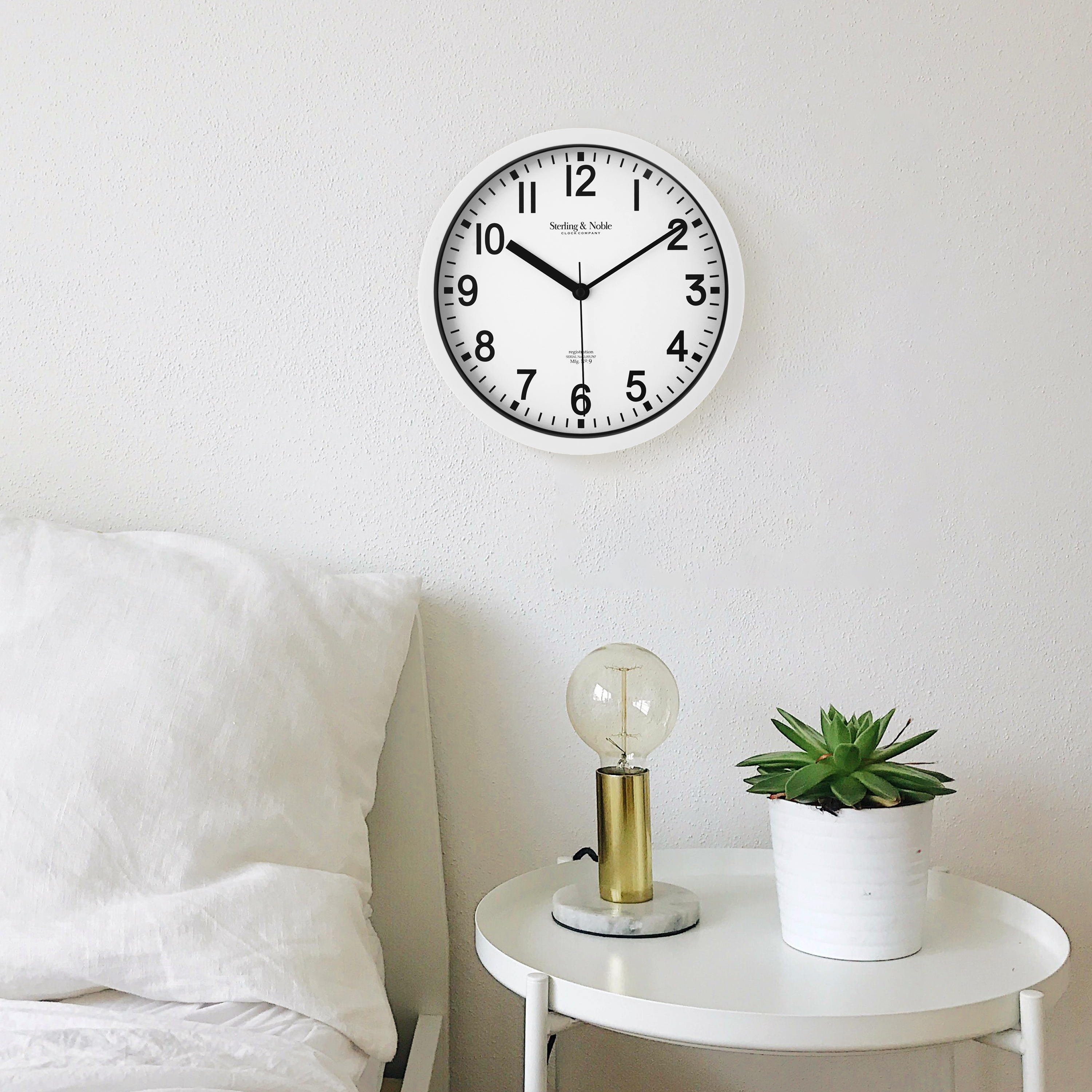 Mainstays Basic Indoor 8.78" White Analog Wall Clock, 4-Pack photo 6