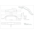 thumbnail image 2 of Elements 382-96 Cosgrove 3-3/4" Center To Center Contemporary Cabinet Handle / Drawer Pull, 2 of 4