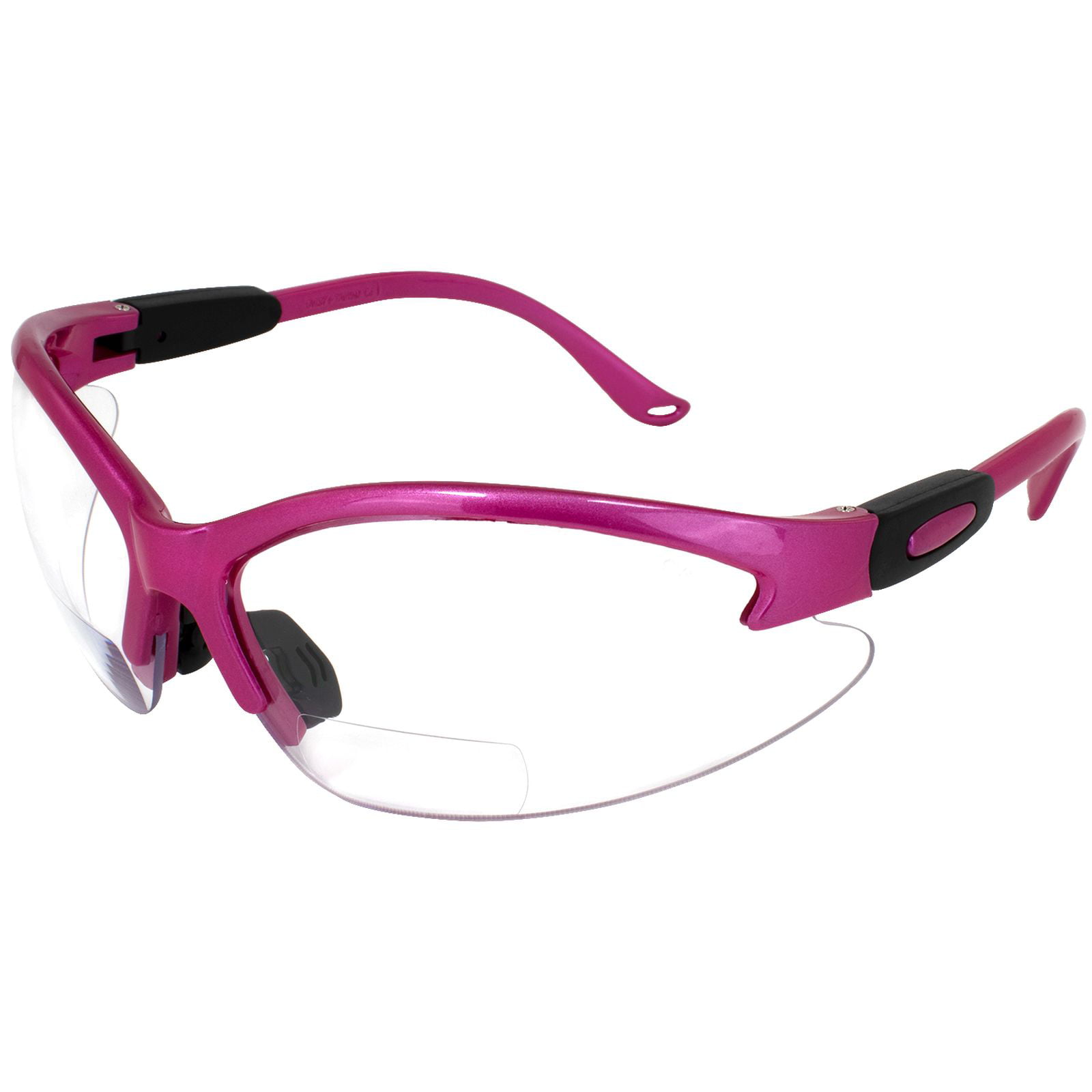 Lady Eva Bifocal Safety Glasses 2.75 Clear Lens with Pink Temples 
