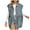 Blue, variant on SwiftWear Women's Sleeveless Denim Coat Jean Jacket Button Down Casual Lapel Vest with Deep Pockets S