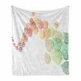 thumbnail image 1 of Leaves Soft Flannel Fleece Throw Blanket, Gradient Colored Autumn Leaves Flying in the Wind Cold Formation of Seasons Art, Cozy Plush for Indoor and Outdoor Use, 50" x 60", Multicolor, by Ambesonne, 1 of 6