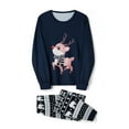 thumbnail image 3 of Elippeo Family Matching Pajamas Christmas Set Elk Print Long Sleeve Tops and Stretch Casual Pants Sleepwear Set, 3 of 10