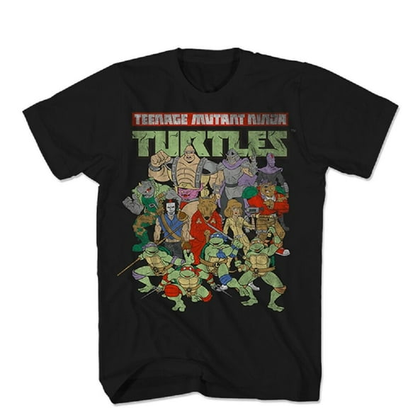 Teenage Mutant Ninja Turtles Whole Crew Here Licensed Adult T-Shirt M
