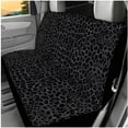 thumbnail image 3 of Pzuqiu Black Leopard Print Automobile Interior Sets Car Front Rear Seat Cover Steering Wheel Seat Belt Headrest Center Console Cushion Pad Keychain Coaster 14 Pcs Full Set Covers Fit Most Vehicles, 3 of 7