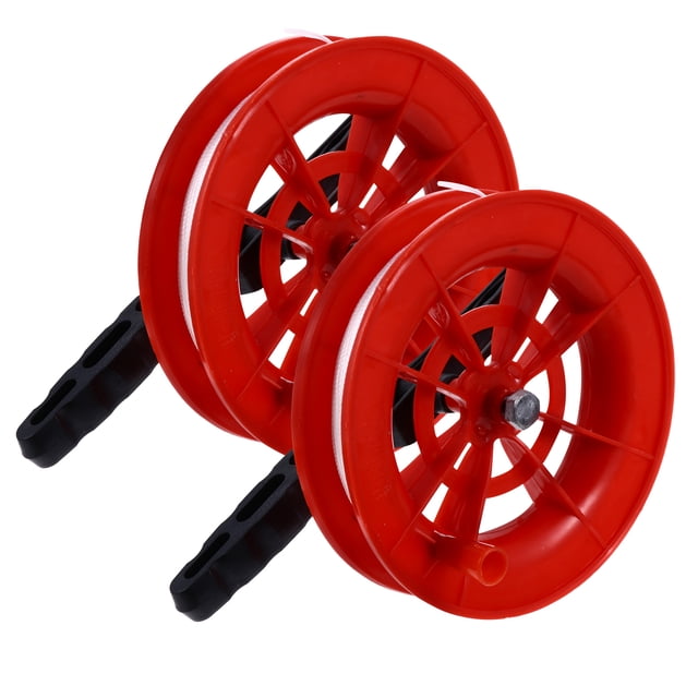 Kite Flying Tools with ABS Shaft Hand Wheel for Kite Red Color 150m Line Suitable for Adults and Children